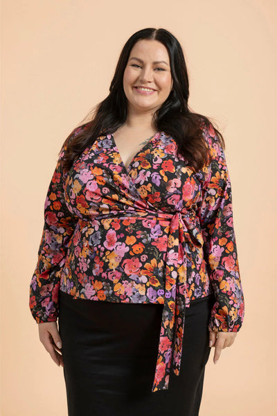 Soft Wrap Blouse, Wild Lea Mini