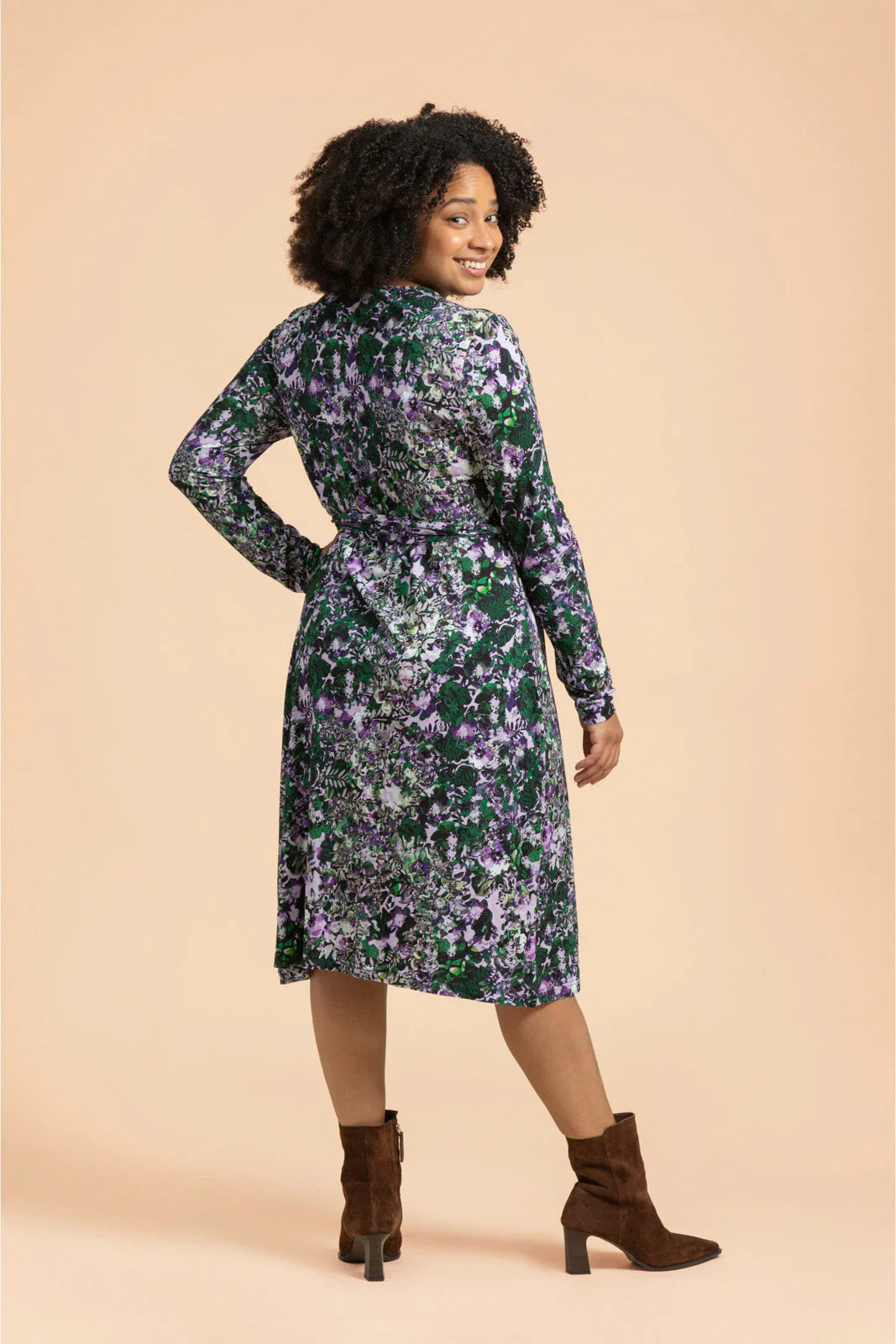 Soft Wrap Dress, Blooming Forest Lilac