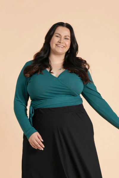 Wrap Top, Petrol