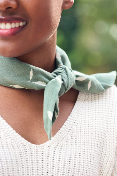 Square Scarf, Sage Wind