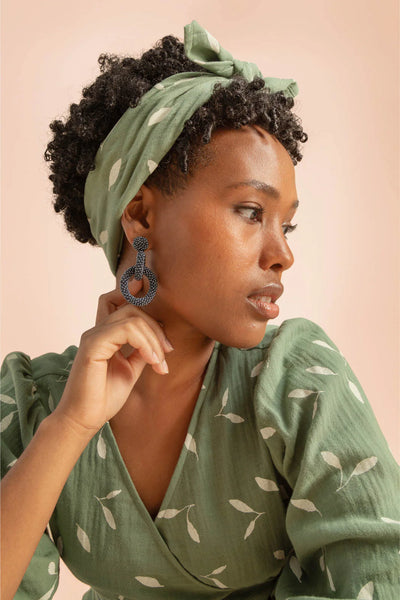 Square Scarf, Sage Wind