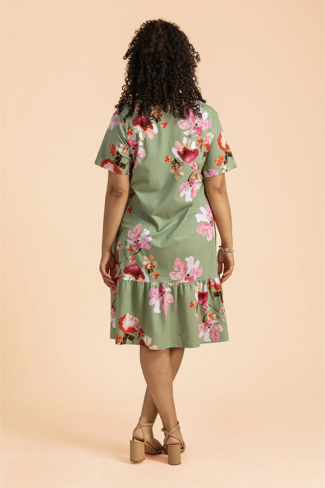 Ruffle T-Shirt Dress, Cherry Blossom