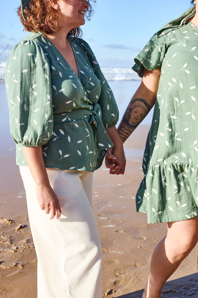 Wrap Blouse, Sage Wind