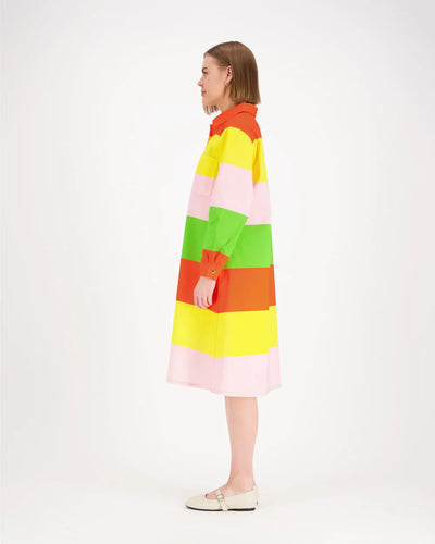 Kalevala Mekko, 4-Raita Vaaleanpunainen