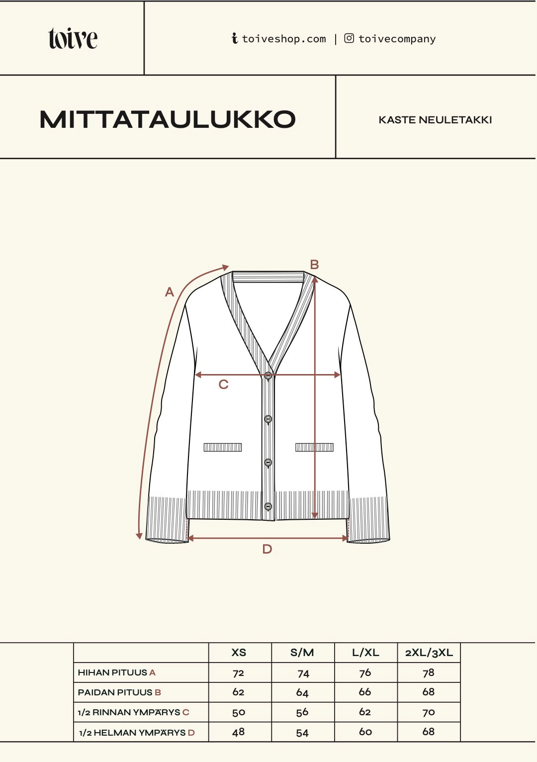 Kaste Neuletakki, Beige