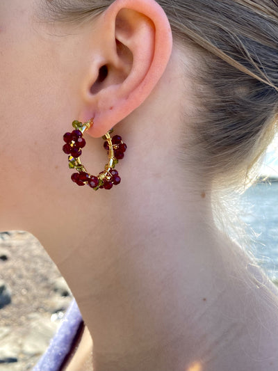 Kristalliniitty Korvakorut, Kullattu, eri värejä