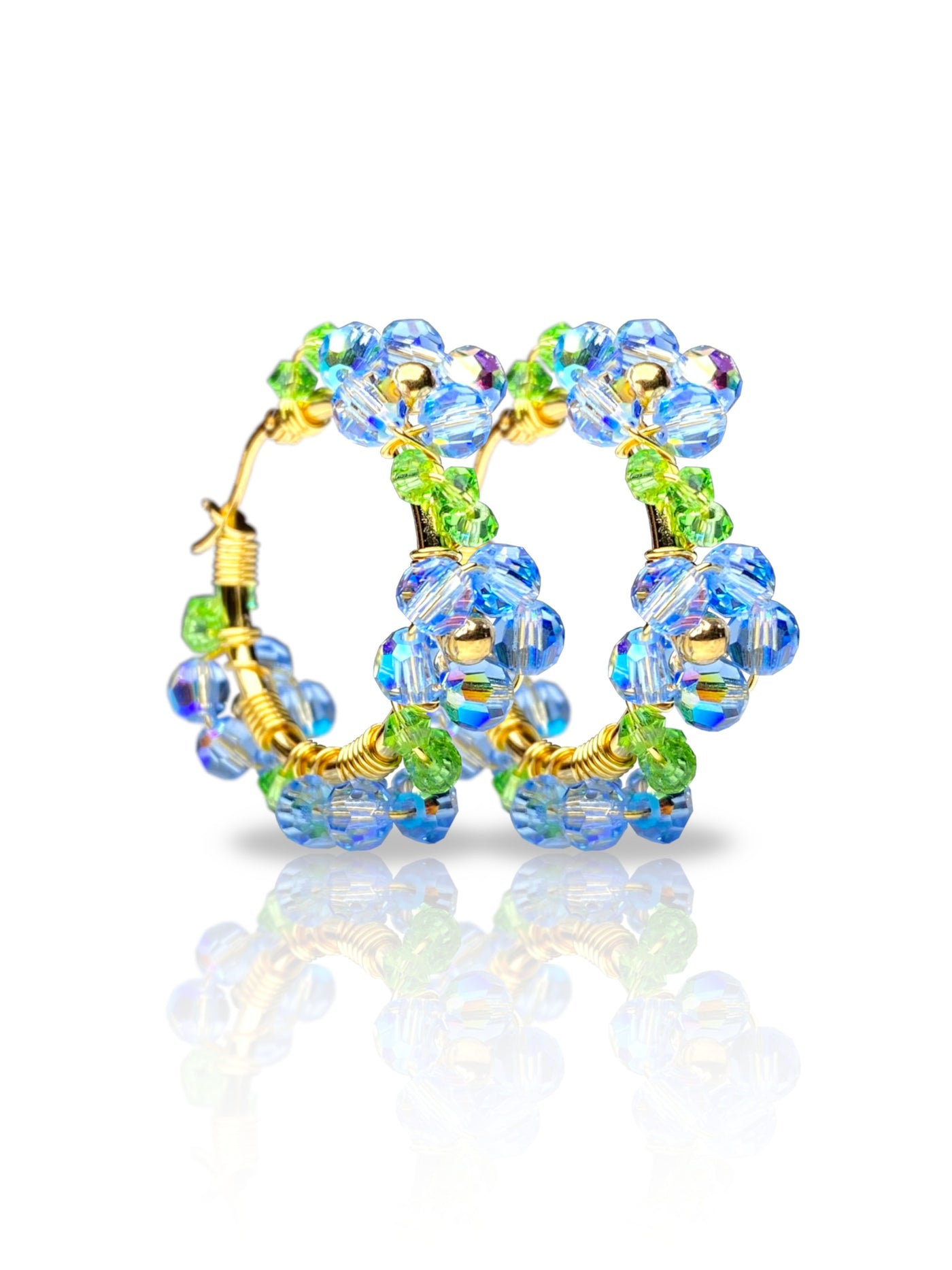 Kristalliniitty Korvakorut, Kullattu, eri värejä