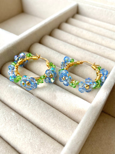 Kristalliniitty Korvakorut, Kullattu, eri värejä