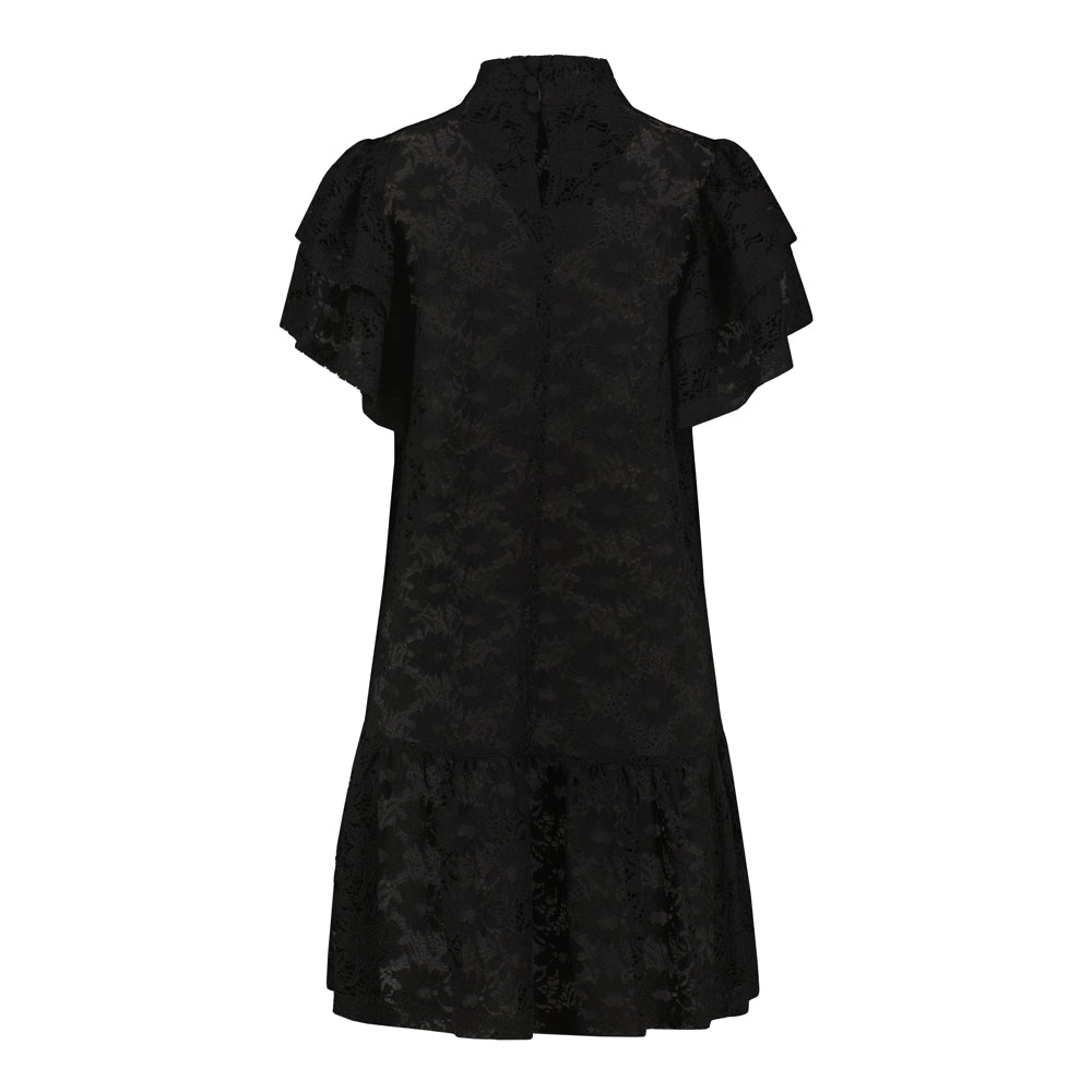 Frill Lace Dress, Licorice