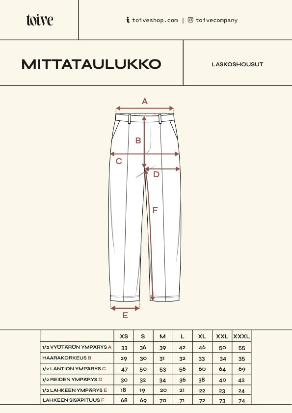 Laskoshousut, Musta