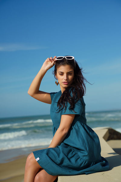 Layered Dress, Crystal Teal
