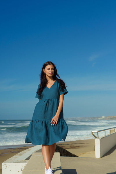 Layered Dress, Crystal Teal