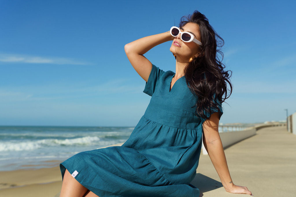 Layered Dress, Crystal Teal
