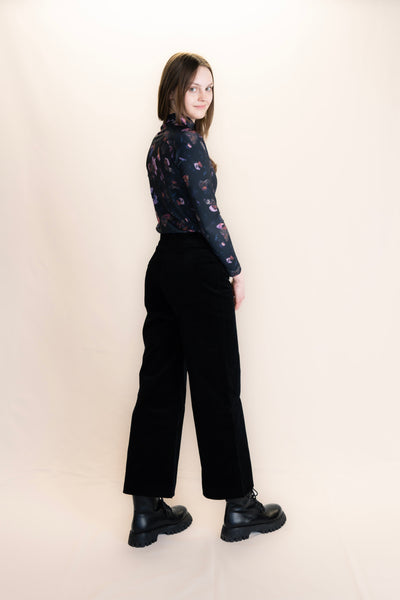 Corduroy Trousers, Black