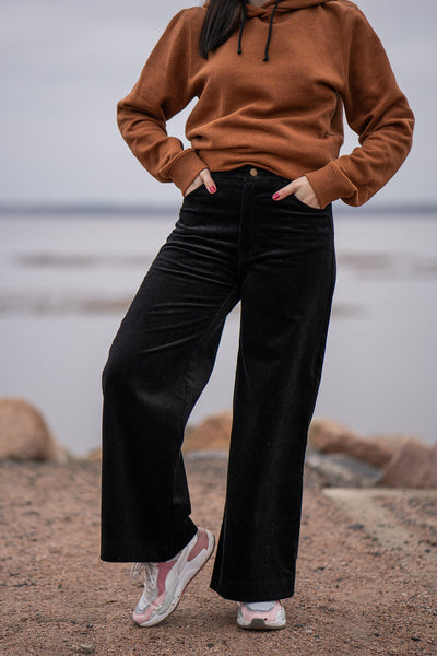 Corduroy Trousers, Black
