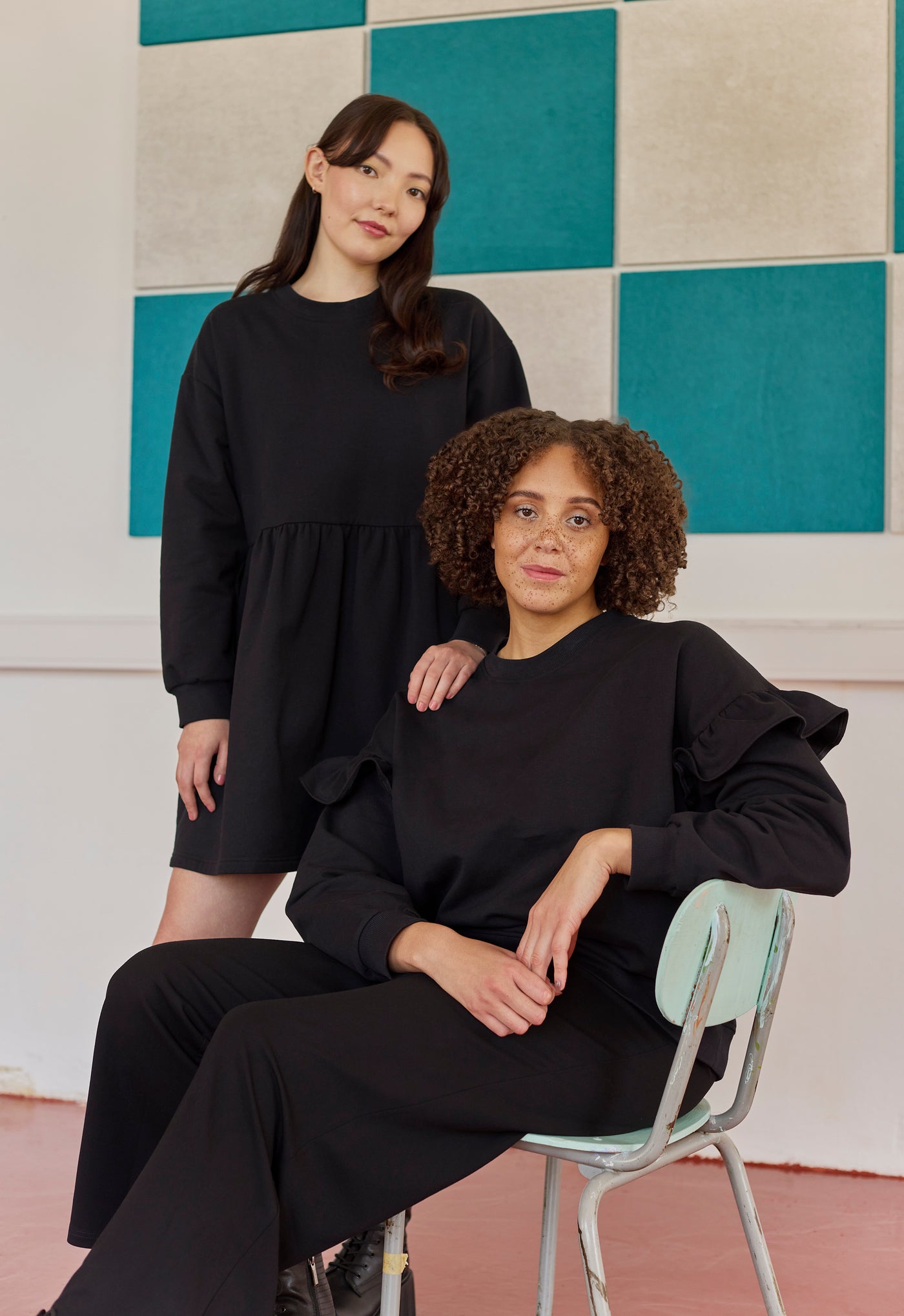 Frill Sweater, Licorice