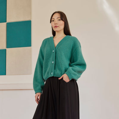 Short Cardigan, Wasabi