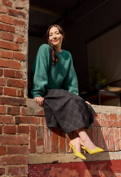 Jacquard Skirt, Licorice