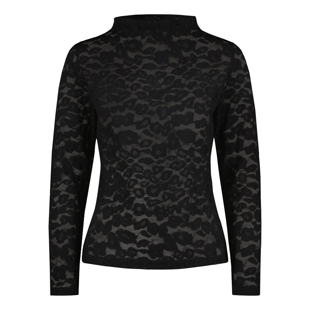 Mock Neck Shirt, Licorice
