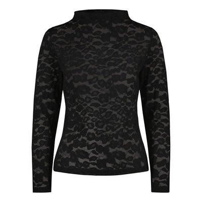 Mock Neck Shirt, Licorice