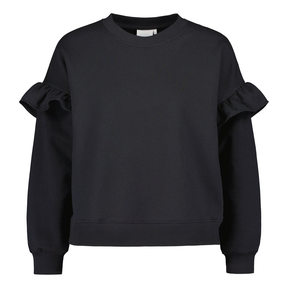 Frill Sweater, Licorice