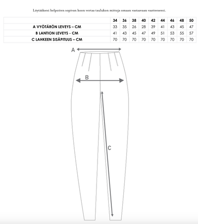 Saana Trousers, Black, 75 cm