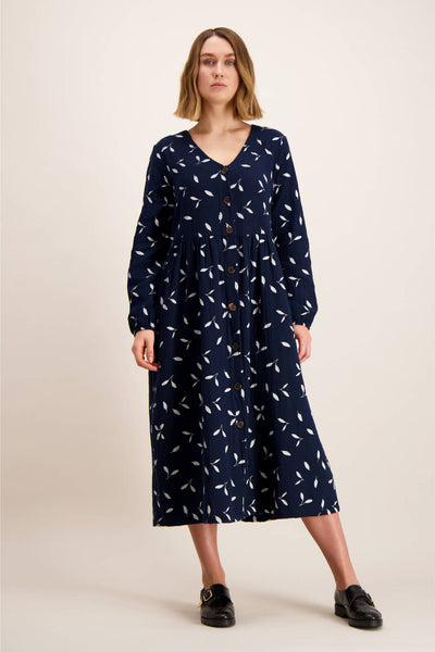 Button Dress, Indigo Wind