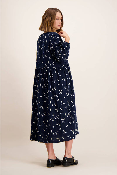 Button Dress, Indigo Wind