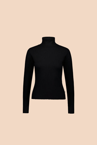 Rib Rollneck, Black