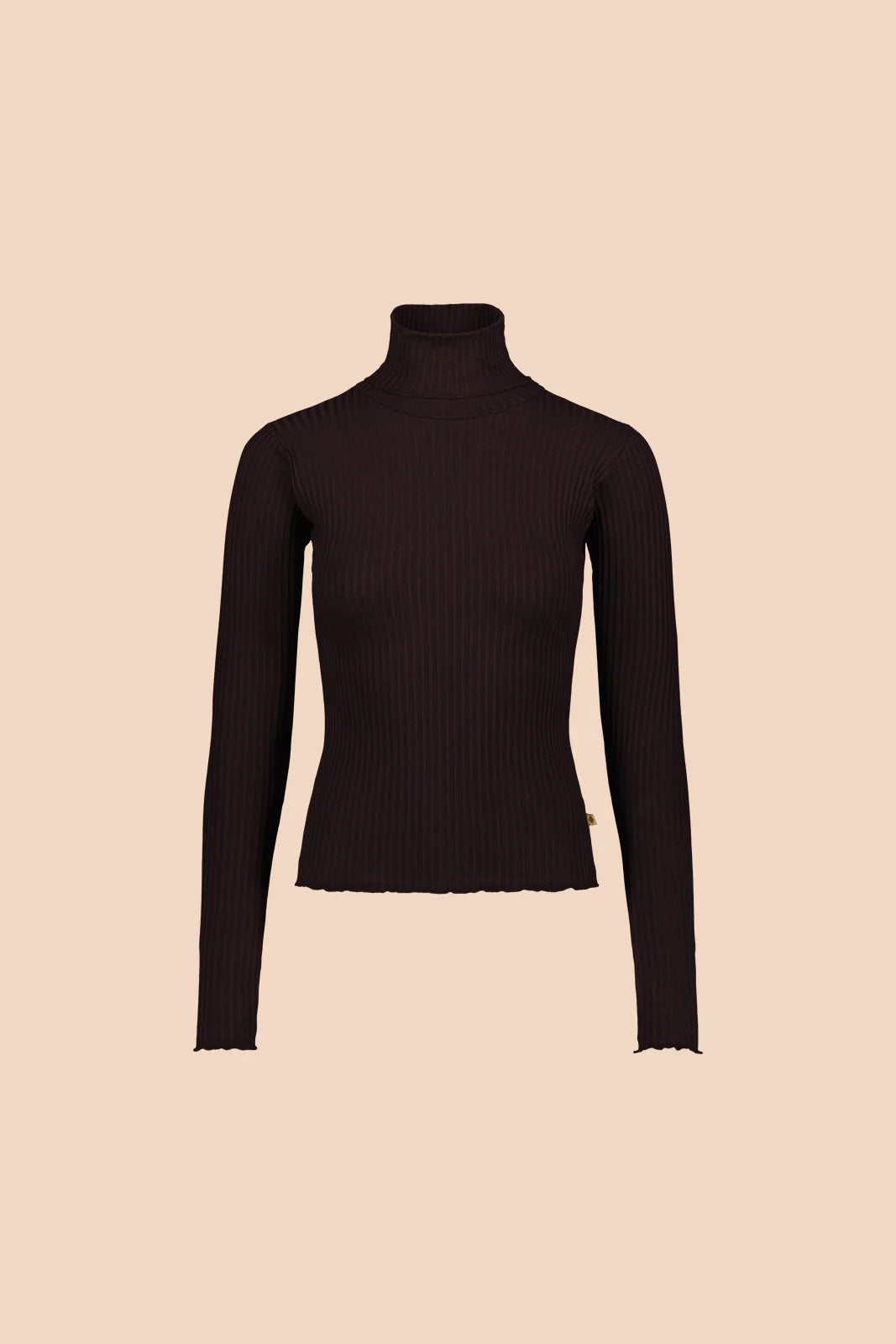Rib Rollneck, Chocolate