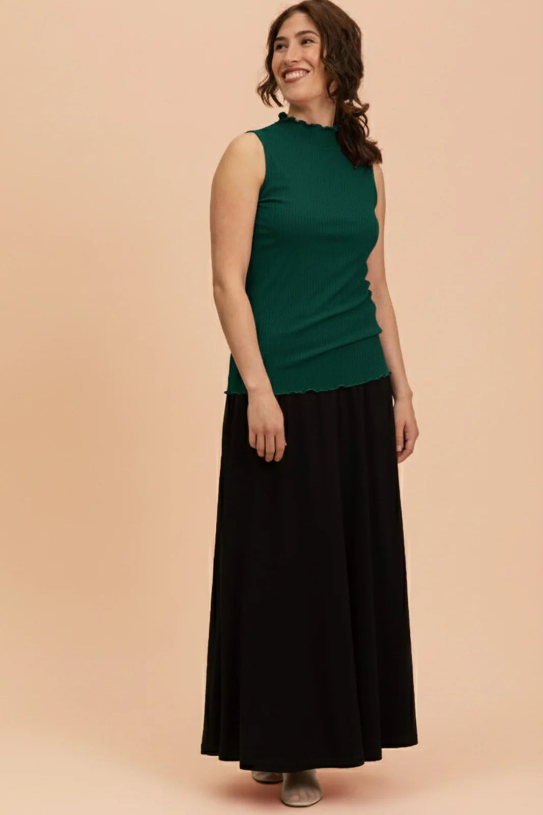 Rib Top, Dark Green