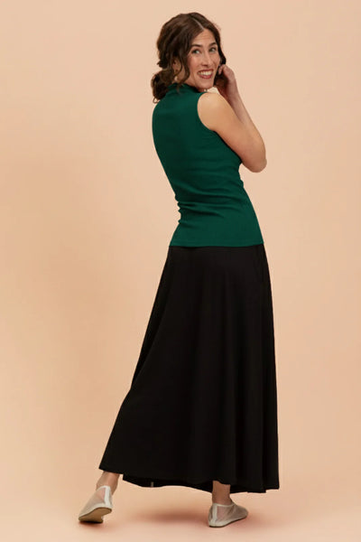 Rib Top, Dark Green