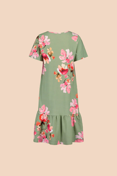 Ruffle T-Shirt Dress, Cherry Blossom