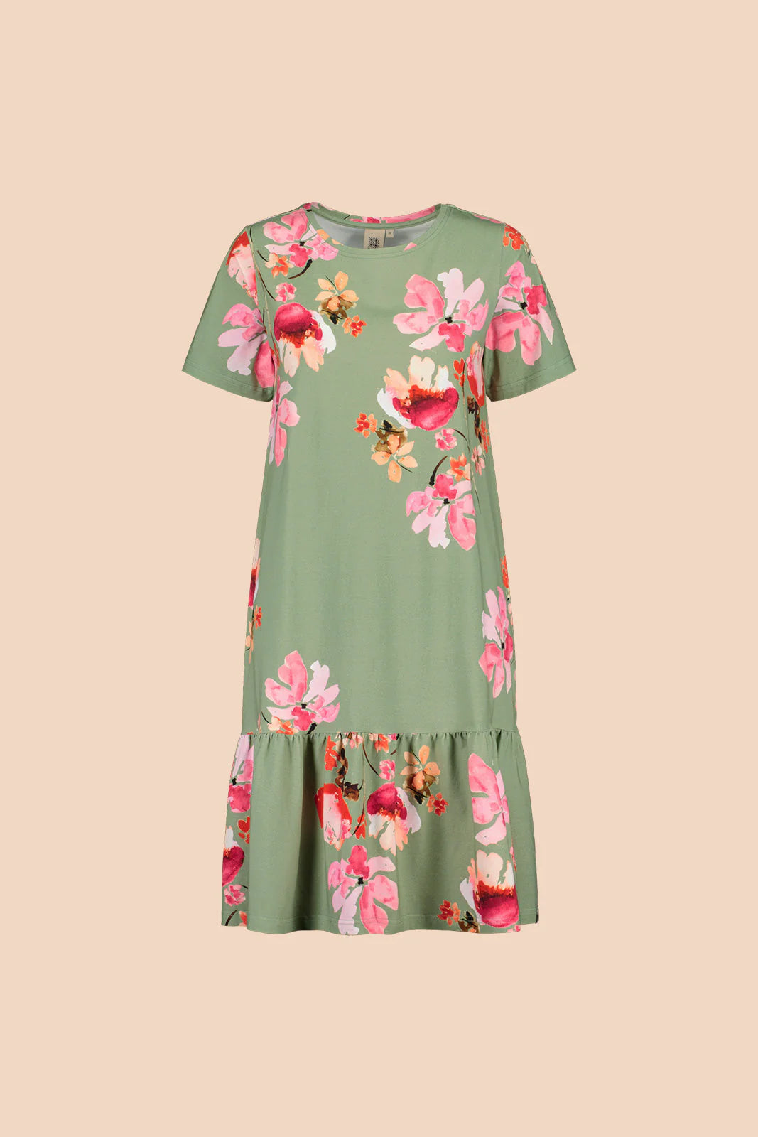 Ruffle T-Shirt Dress, Cherry Blossom