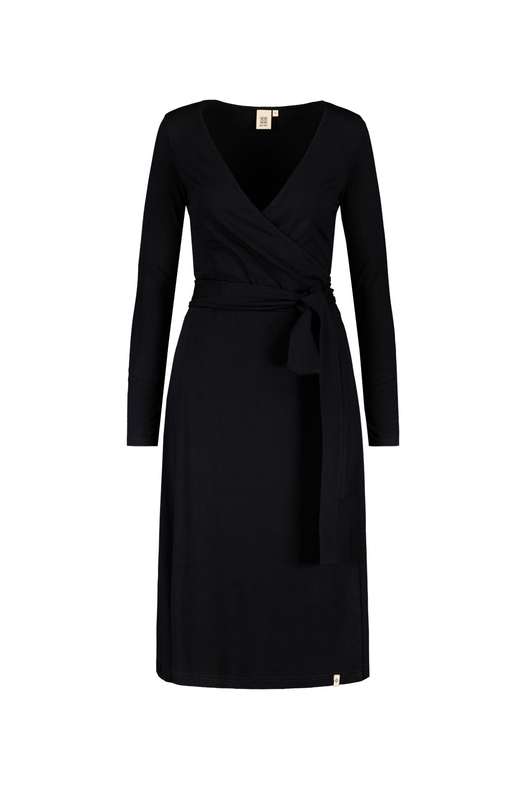 Soft Wrap Dress, Black