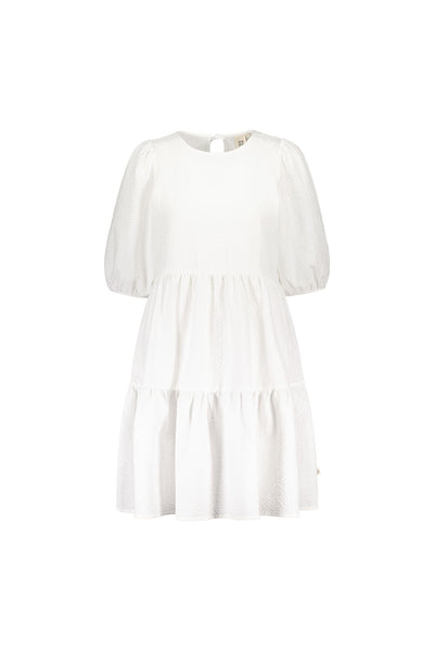 Tiered Mini Dress White