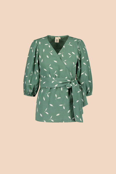 Wrap Blouse, Sage Wind