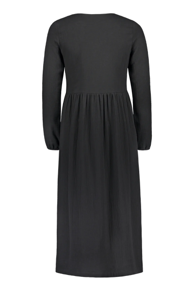 Button Dress, Black