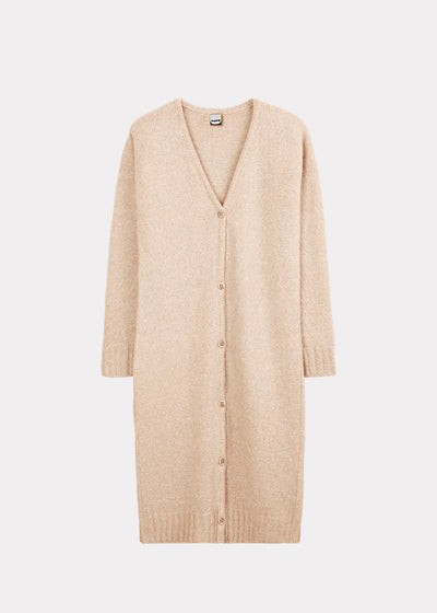 Petit Cardigan Fluffy Knit, Nude