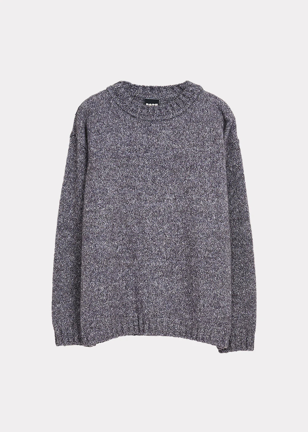 O-neck Pullover Fluffy Knit, Granit Grey