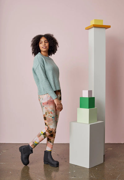 O-neck Pullover Fluffy Knit, Jade