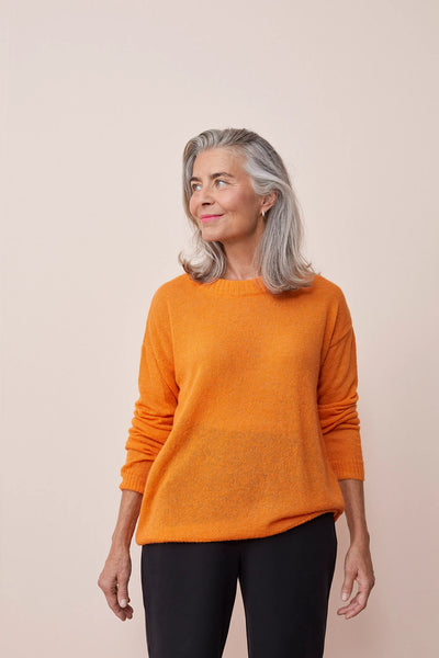O-Neck Pullover, Orange