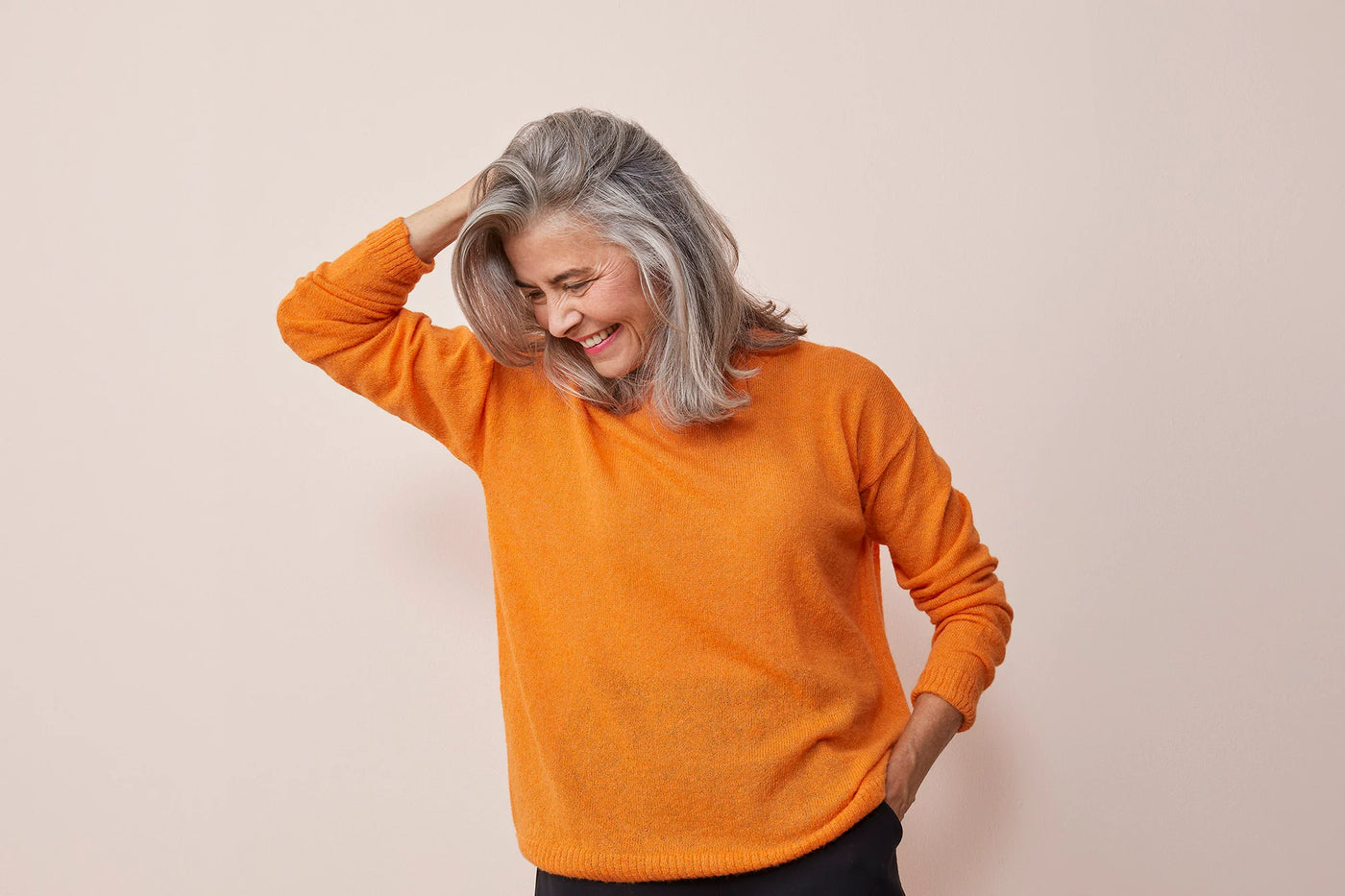 O-Neck Pullover, Orange