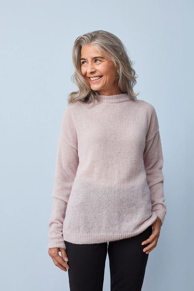 O-Neck Pullover, Light Pink