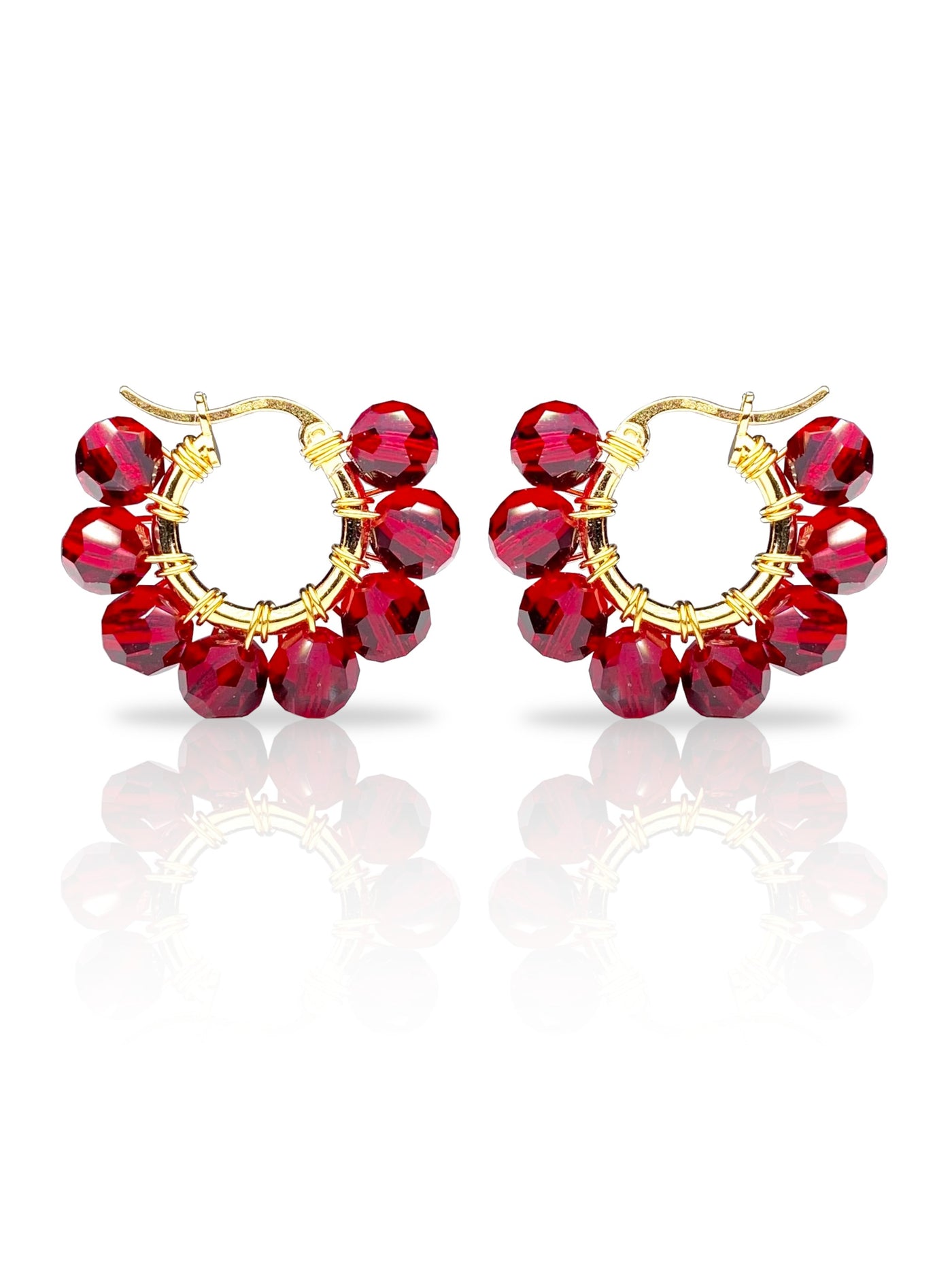 Pikkurenkaat Korvakorut, Kullattu, eri värejä