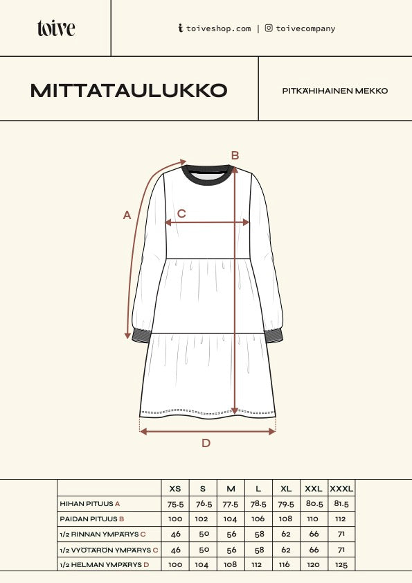 Pitkähihainen Mekko, Varjot Mahonki