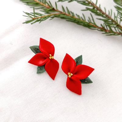 Poinsettia Korvakorut, Punainen