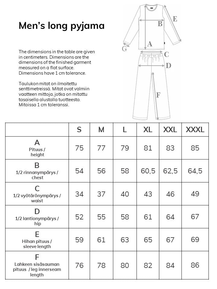 Pyjama Raita, Vihreä/Beige