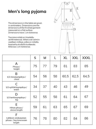 Pyjama Raita, Vihreä/Beige