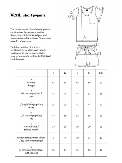 Naisten Shortsipyjama Veni Punainen